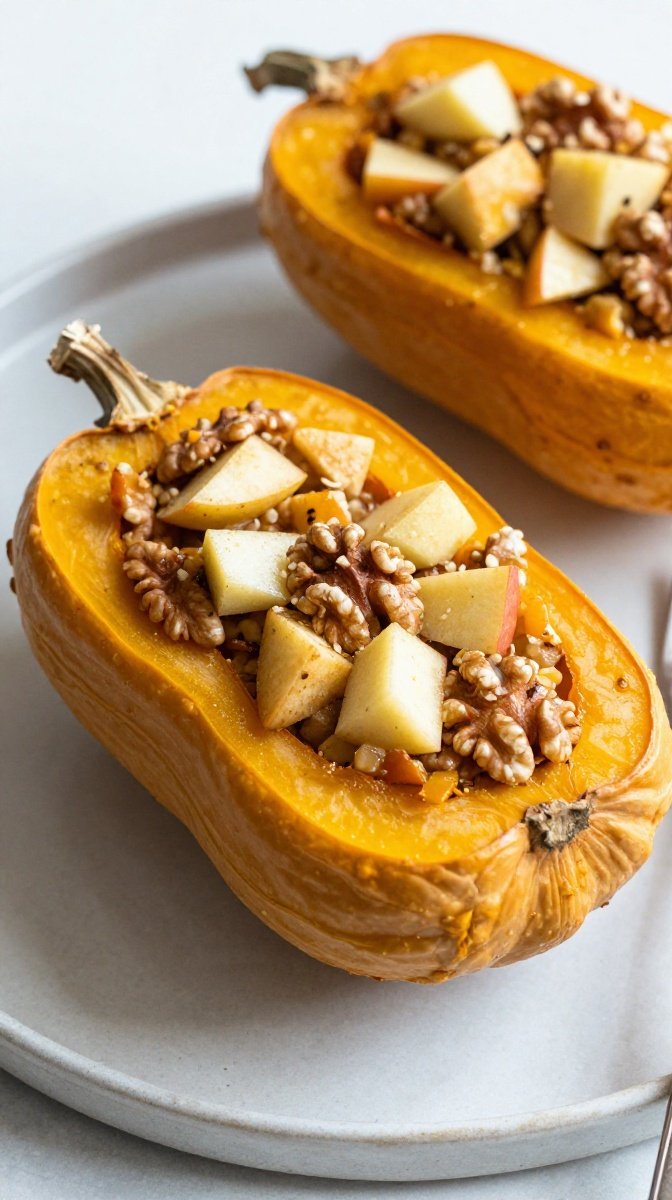 Apple and Walnut Stuffed Acorn Squash