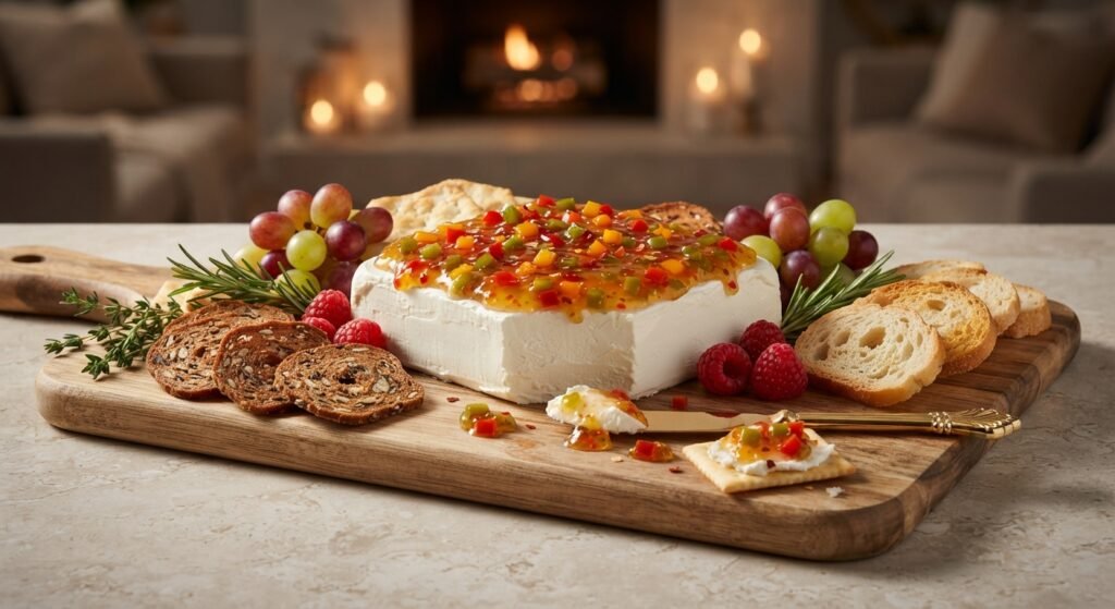 Easy Pepper Jelly Appetizer With Creamy Cheese