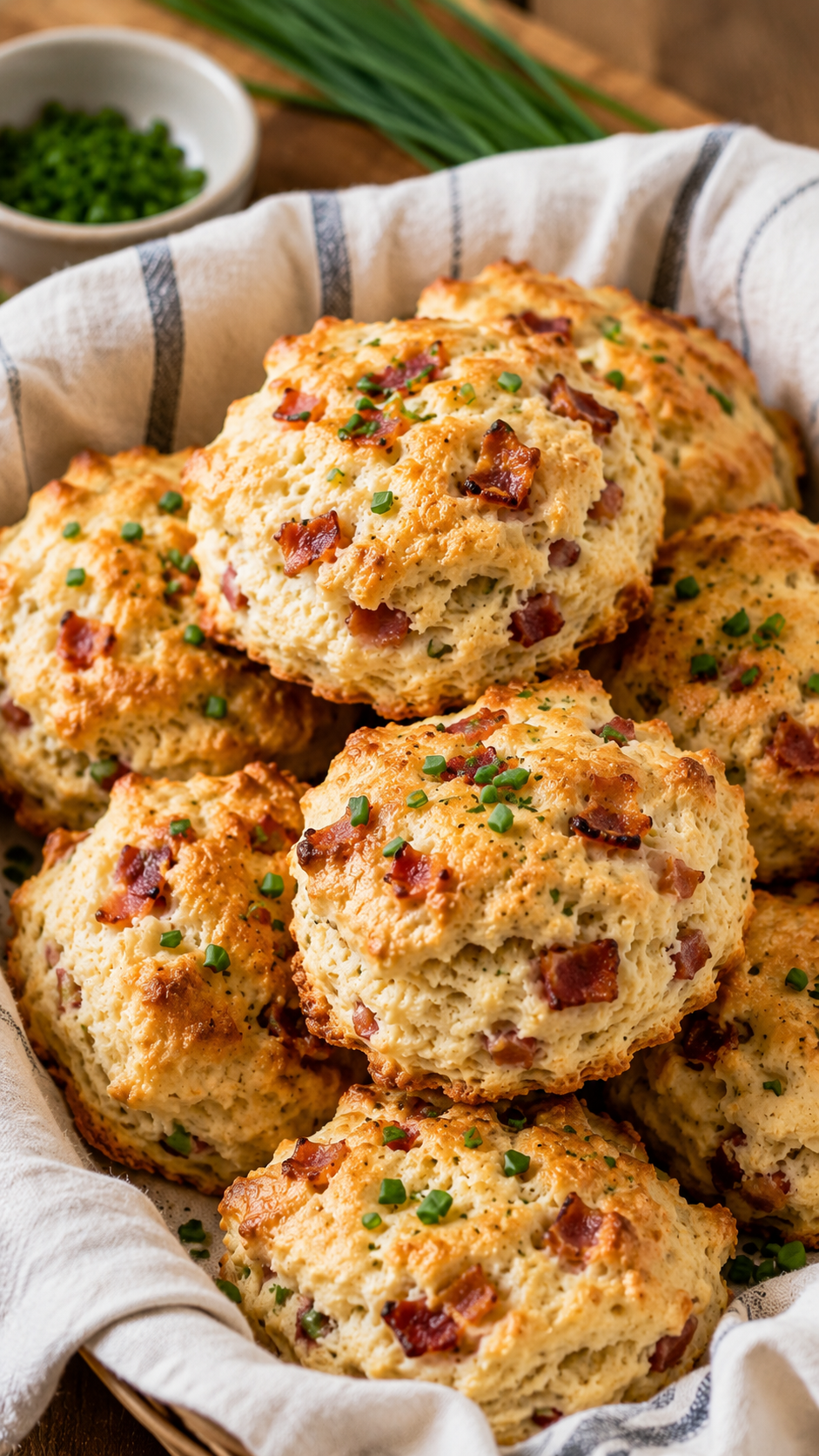 Savory Bacon and Chive Biscuits