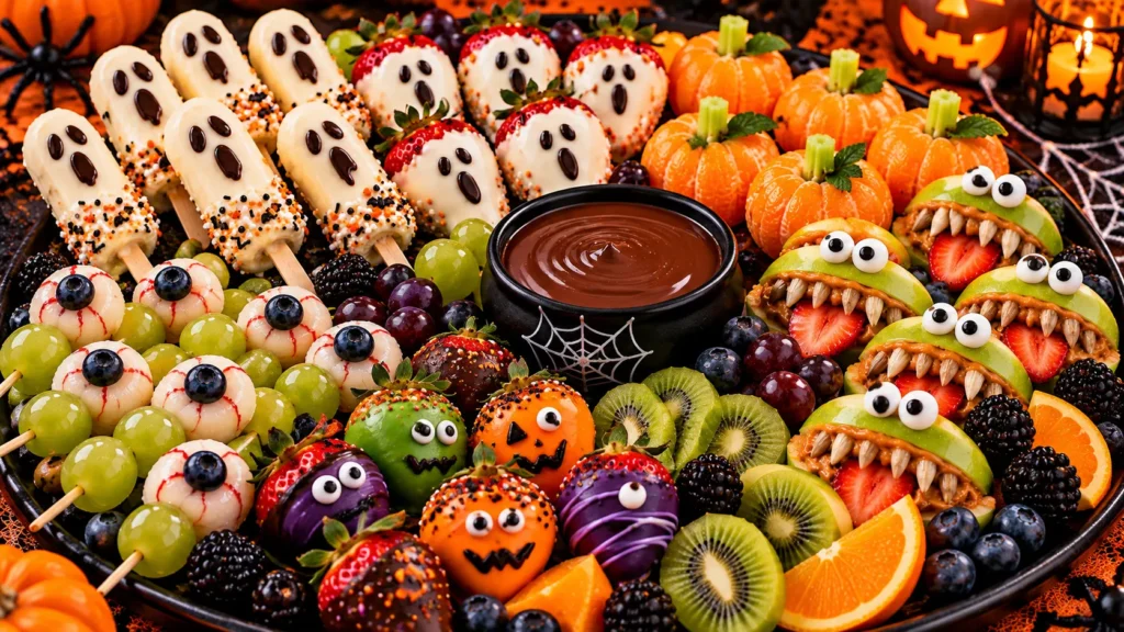 7 Halloween Treats and Fruit Platter