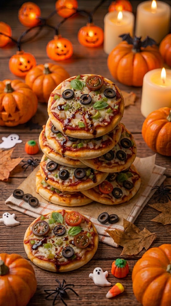 Bloody Caprese Mini Pizzas