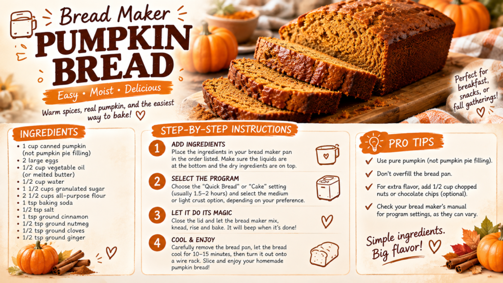 Easy Pumpkin Bread in a Bread Machine