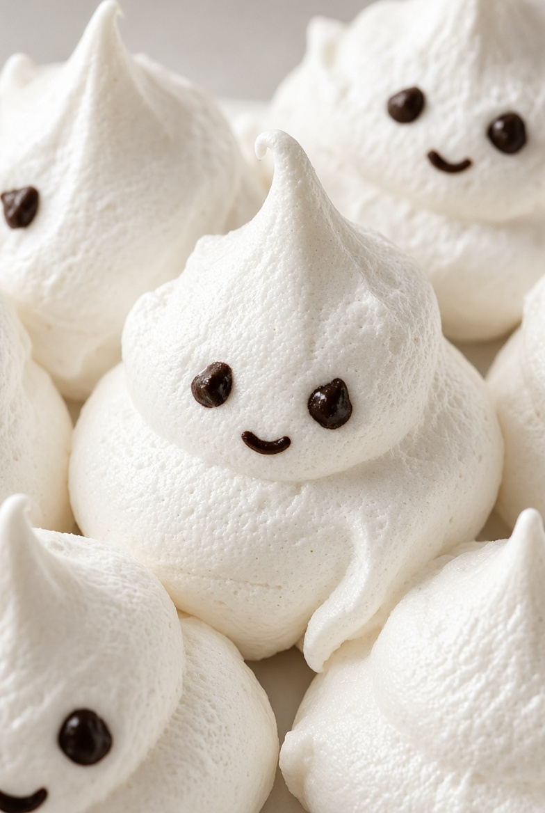 Ghost Meringue Cookies