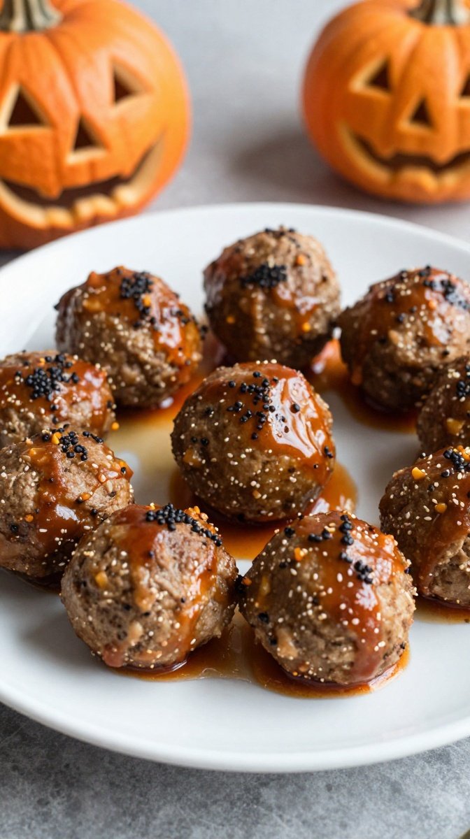Halloween meatball recipe