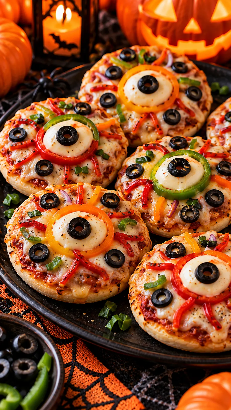 Monster Eye Veggie Mini Pizzas