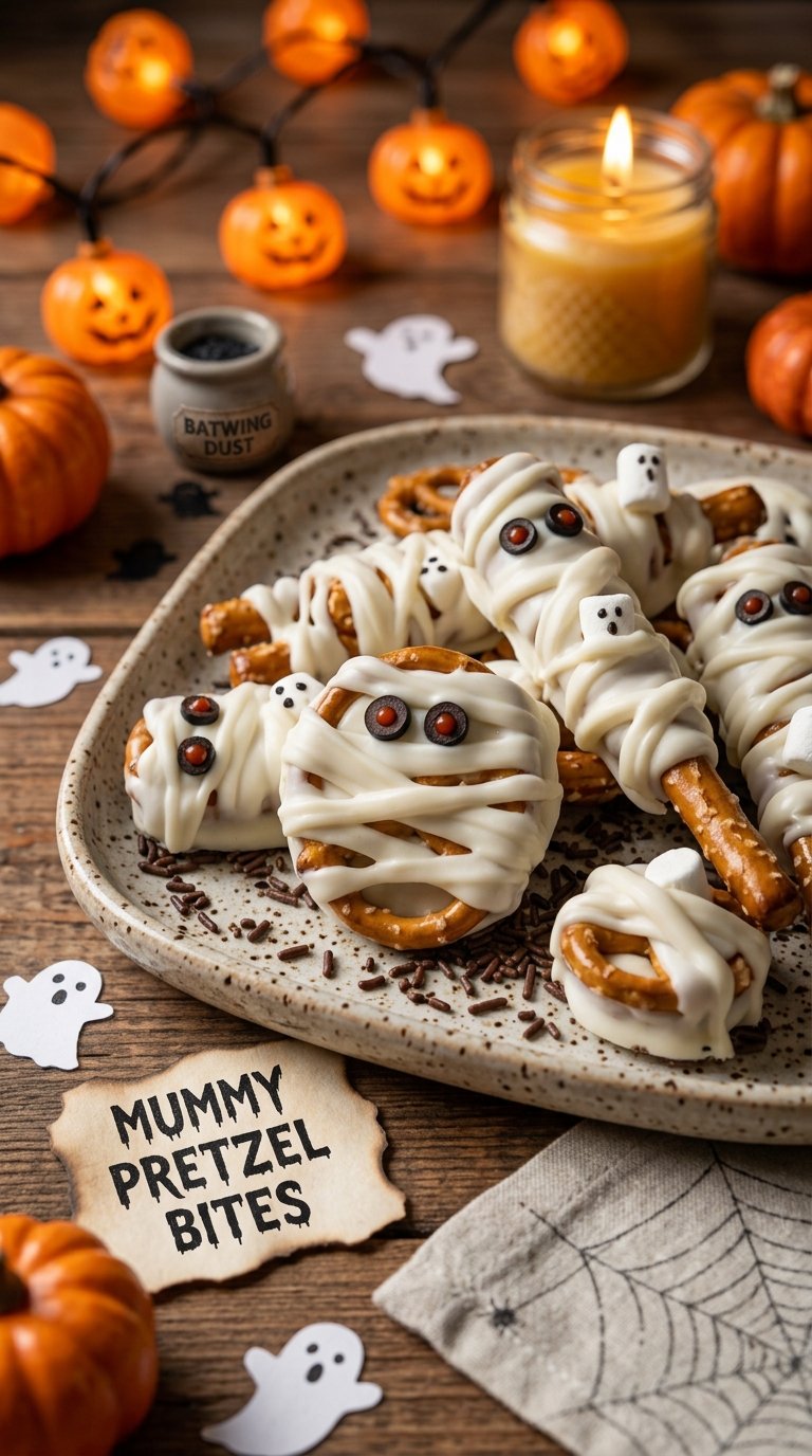 Mummy Pretzel Bites 
