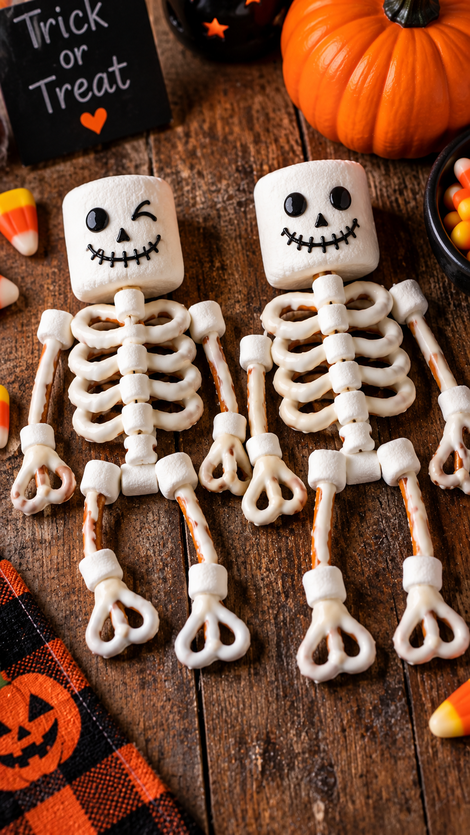 Skeleton Pretzel Treats