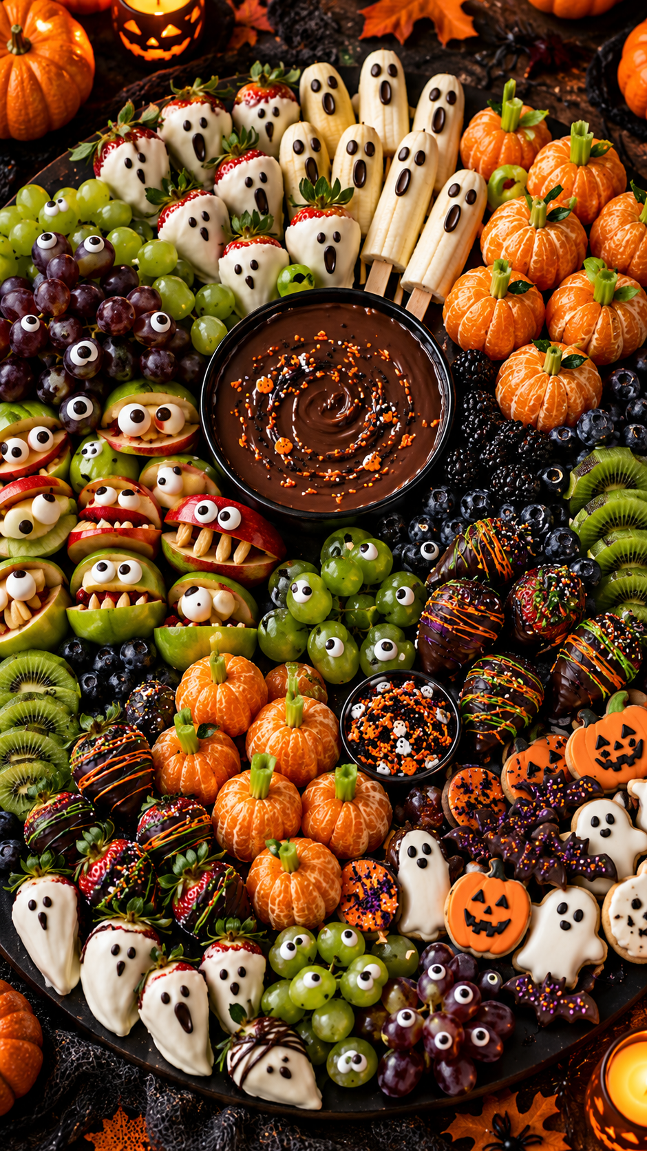 Ultimate Halloween Treats and Fruit Platter