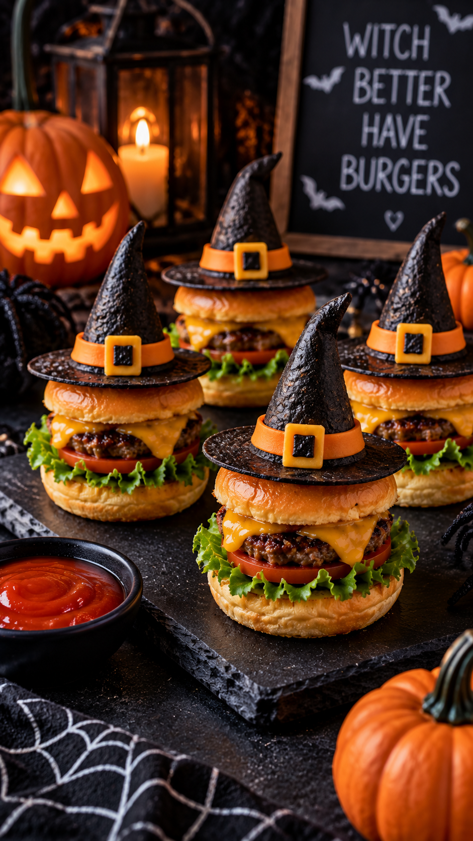 Witch Hat Mini Burgers