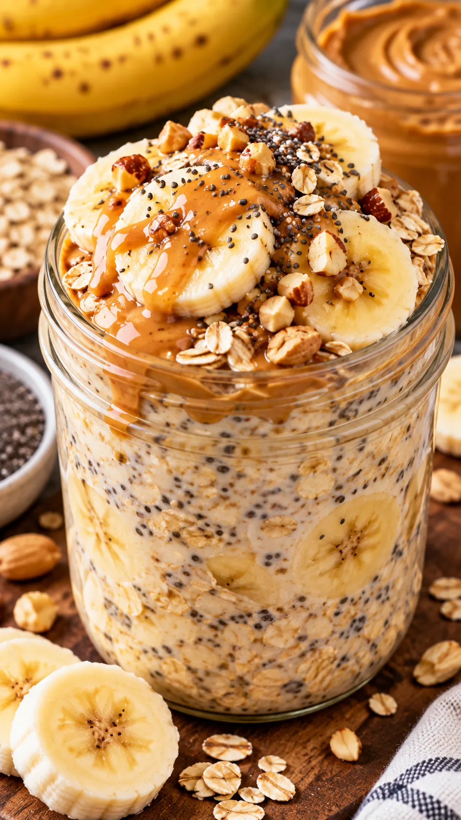 Banana Peanut Butter Overnight Oats