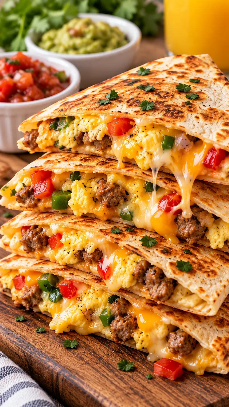 Cheesy Breakfast Quesadillas