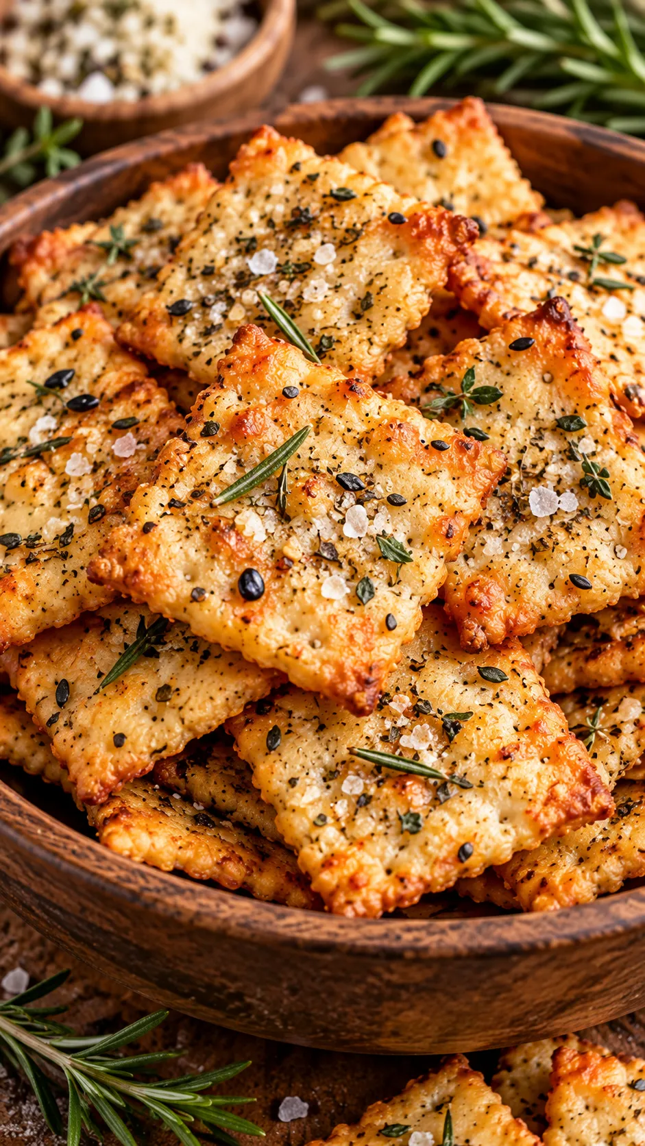 Crispy Herb Sourdough Discard Crackers