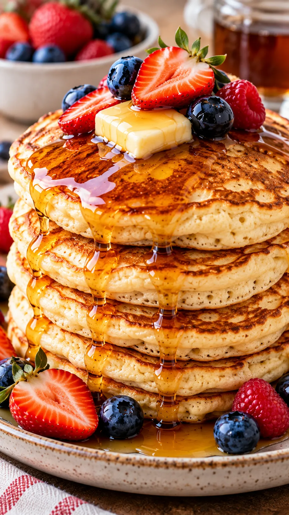 Fluffy One-Bowl Pancakes