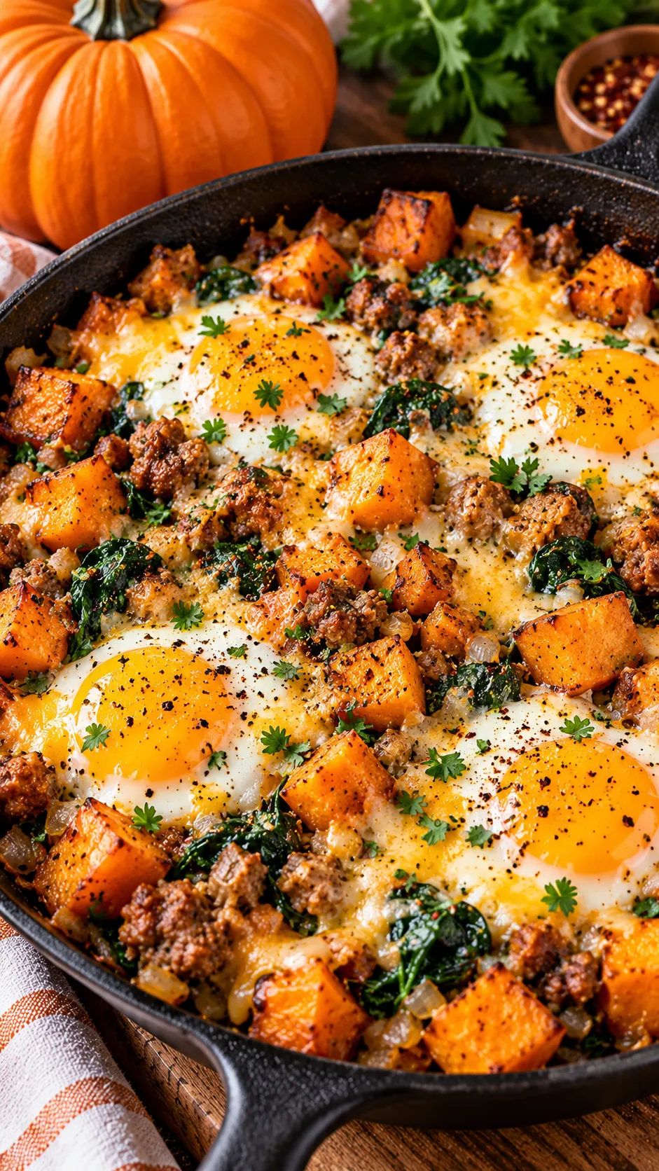 Savory Pumpkin and Egg Breakfast Skillet