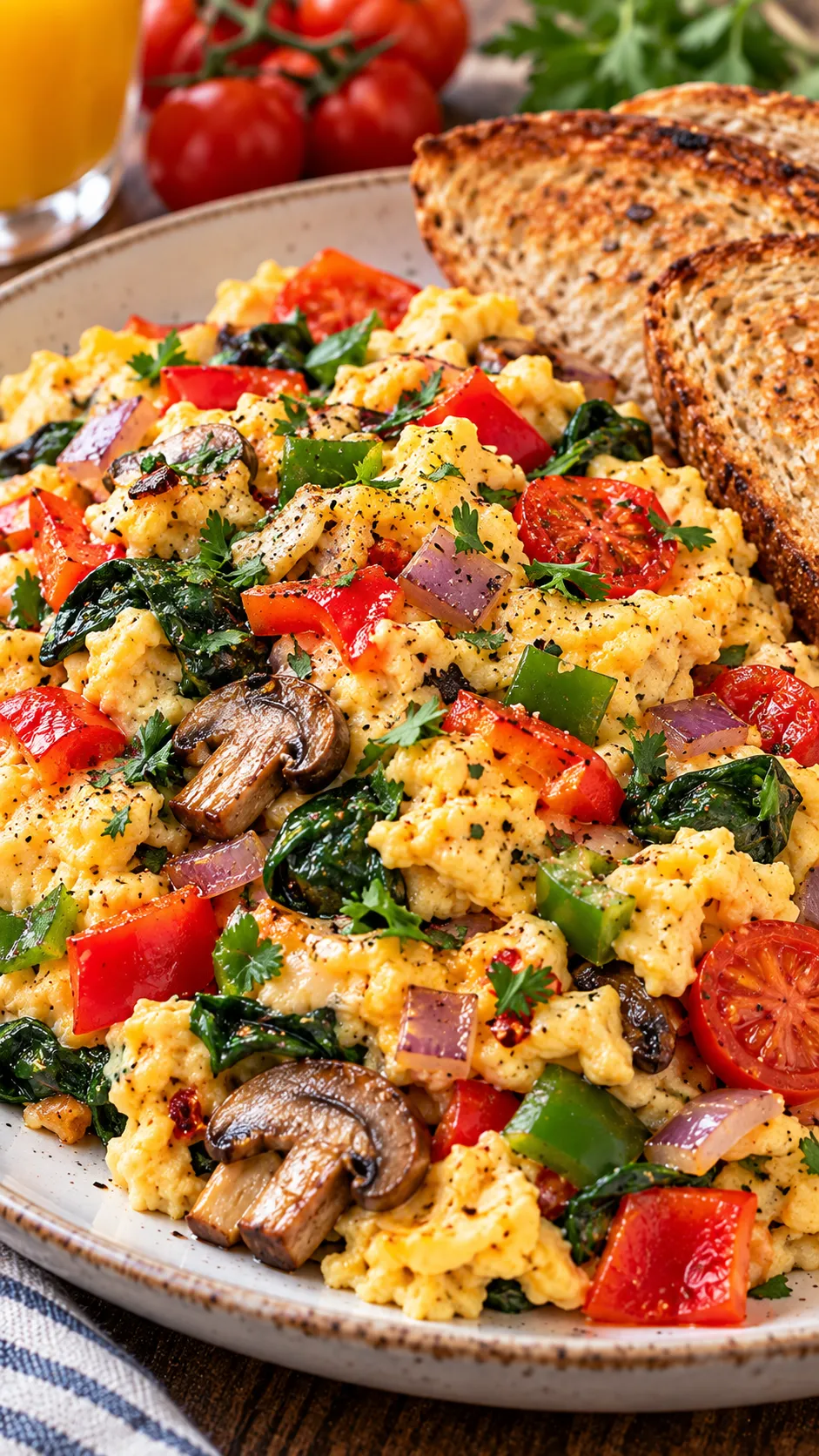 Veggie-Loaded Scrambled Eggs